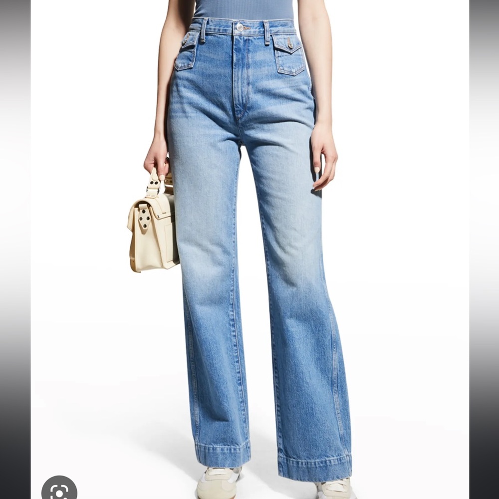 Re/done 70s pocket wide leg jean euc - Picture 2 of 3